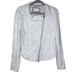 Anthropologie Jackets & Coats | Anthropologie Women's Saturday Sunday Moto Jacket Size Small Zip Blazer Paisley | Color: Gray/White | Size: Small