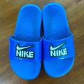 Nike Shoes | Nike Slides 1y 1 Youth Like New Condition Unisex Royal Blue | Color: Blue | Size: 1bb