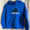 Adidas Shirts & Tops | Boys Youth Adidas Blue Long Sleeve Hoodie Pull Over Sweatshirt Sz L 14/16 | Color: Blue | Size: Lb