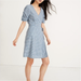Madewell Dresses | Madewell Blue Gingham Wrap Dress | Color: Blue/White | Size: M