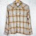 J. Crew Tops | J. Crew Slim Fit Western Flannel Shirt In Golden Hour Tartan 14 | Color: Tan/Yellow | Size: 14