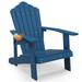 Highland Dunes Gumbert Adirondack Chair Plastic/Resin in Blue | 37 H x 30 W x 33.5 D in | Wayfair DC77C0B859C54A0584602783D4F3F98B