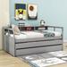 Wildon Home® Chinasa Twin XL Daybed w/ Trundle Wood in Gray | 35.5 H x 47.8 W x 81.9 D in | Wayfair C6413F7690BA443C978D2840F5A5C39B