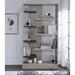 Latitude Run® 77" H x 42" W Standard Bookcase Wood in Brown/Gray | 77 H x 42 W x 16 D in | Wayfair 05795FCDC2DF4C13AF8176A6AB32824F