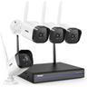 Annke 3MP Kit de Surveillance sans fil WiFi 8CH 5MP nvr 4 Caméras de Surveillance ip, 30 m ir