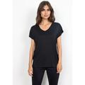 V-Shirt SOYACONCEPT "SC-MARICA 32" Gr. XS, schwarz (9999 black) Damen Shirts V-Shirts