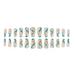 zttd blue red press on nails ribbon line gradual change french style nail stickers false nail tips 24 pieces