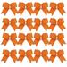 Cheer Bows 6 Inch Ponytail Holder Hair Tie 16 Pcs Hair Bow Cheerleader Bows Hair Tie (Orange)