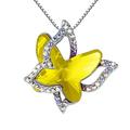 KIHOUT Clearance Ladies Crystal Butterfly Necklace Multicolor Fashion Pendant Necklace