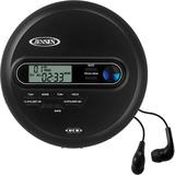 Jensen CD-65 Portable Personal CD Player CD/MP3 Player + Digital AM/FM Radio + with LCD Display Bass Boost 60-Second Anti Skip CD R/RW/Compatible Sport Earbuds Included Black Used (Good Condition )