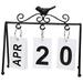 Iron Bird Calendar Adornment Perpetual Calendar Home Desk Decoration Holiday Gift