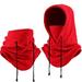 Warm Ski Mask Balaclava Fleece Face Mask for Men and Women - Breathable and Comfortable Winter Sports Mask Red