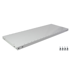 Zusatz-Fachboden für PROREGAL Fachbodenregal MULTIplus250 Stecksystem | BxT 130x40cm | Inkl. 4 Fachbodenträgern | Fachlast 250kg | Lichtgrau Image