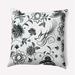 18 x 18 Simply Daisy Traditional Bird Floral Polyester Accent Pillow Black Qty 1