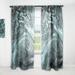 DESIGN ART Designart Grey And Turquoise Liquid Art Modern Curtain Panels 52 in. wide x 84 in. high - 1 Panel