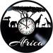 Africa Exotic Nature Animals Vintage Black Vinyl Record Wall Clock Wall Art 3D Modern Design Office Bar Room Home Decor Gift