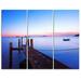 Design Art Wooden Pier at Sunset - 3 Piece Graphic Art on Wrapped Canvas Set