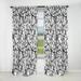 DESIGN ART Designart Web Pattern Modern Blackout Curtain Single Panel 52 in. wide x 84 in. high - 1 Panel 84 Inches