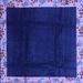 Ahgly Company Machine Washable Indoor Square Oriental Blue Asian Inspired Area Rugs 8 Square