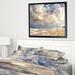 DESIGN ART Designart Retro Ocean Watercolor Seascape Framed Canvas Art Print 40 in. wide x 30 in. high