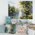 DESIGN ART Designart Landscape - Lake In The Forest Summer Day Lake House Canvas Wall Art Print 32 in. wide x 24 in. high