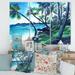 DESIGN ART Designart Tropical Beach In Summer Paradise Nautical & Coastal Canvas Wall Art Print 36 in. wide x 28 in. high - 3 Panels