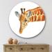 DESIGN ART Designart Portrait of A Giraffe IX Farmhouse Metal Circle Wall Art 36x36 - Disc of 36 Inch