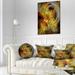 DESIGN ART Designart Bright Yellow Symmetrical Flower Design Floral Canvas Art Print 20 in. wide x 40 in. high