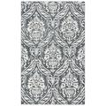 SAFAVIEH Abstract Constantine Damask Wool Area Rug Ivory/Navy 6 x 9