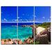 Design Art Tropical Beach Panorama - 3 Piece Graphic Art on Wrapped Canvas Set