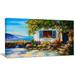 Design Art House Near Sea Oil Painting Painting Print on Wrapped Canvas