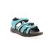 Wide Width Women's Travelactiv Adventure Sandal by Propet in Teal (Size 11 W)