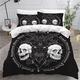 KAVITO Duvet Cover 3D Printed Sun And Moon Bedding Set King Size 220x230 3 PCS Pillowcases Ultra Soft Anti Allergic Luxury Microfiber Boho Boho Black And White Duvet Cover set Adults Children