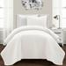 Ava Diamond Oversized Cotton Quilt White 2Pc Set Twin-Xl - Triangle Home Decor 21T014311