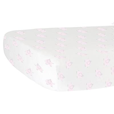 Fitted Crib Sheet Elephant Pink - Triangle Home De...