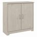 Bush Furniture Cabot Small Storage Cabinet with Doors in Linen White Oak - Bush Furniture WC31198