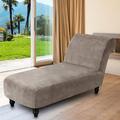 House of Hampton® Box Cushion Chaise Lounge Slipcover Velvet in Gray | 30 H x 32 W in | Wayfair 1C019455C7624B18A577E6A93DE34279