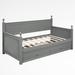 Canora Grey Rhodney Twin Daybed w/ Trundle, Wood in Gray | 43 H x 41.8 W x 80.5 D in | Wayfair 86FD51FBF10B4965914D439F4EE44784