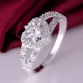 Bague en argent Sterling 925 en forme de cœur pour femme bijoux de mariage amour mariage