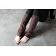 Light-Weighted Leg Warmers - Boot Socks, Cuffs With Floral Lace Brown