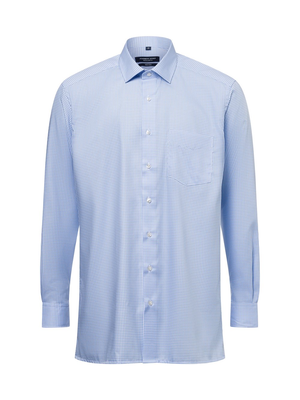 Andrew James Hemd Herren Regular Fit Baumwolle hellblau, 40 Image