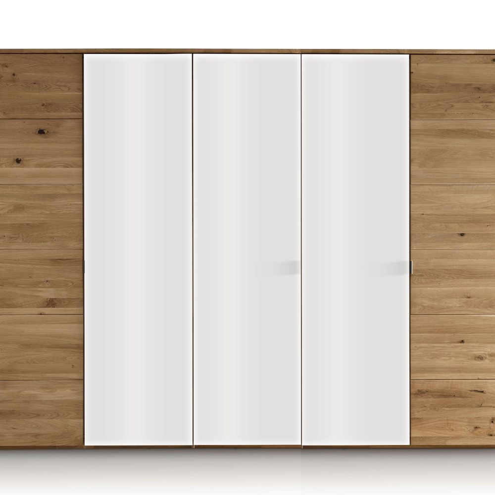 Massivholz »Wild« Drehtürenschrank weiß Drehtürenschrank / 5-türig / 304,1 x 60,4 x 218,5 cm / Weiß Image