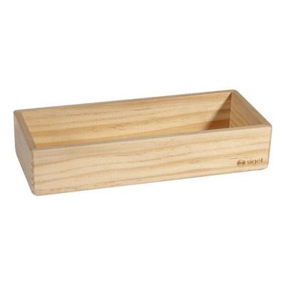 Holz-Stifteschale, Sigel, 17.5x5.5x4 cm