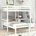 Twin Size Loft Bed with a Stand-alone Bed, Storage Staircase, Desk, Shelves and Drawers