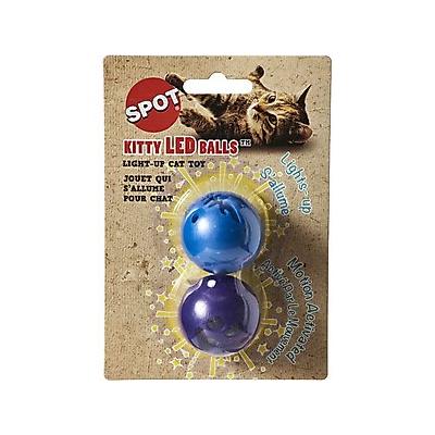 Ethical Pet Kitty Electronic Ball Cat Toy, Blue/Purple, 2 count