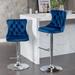 Swivel Velvet Barstools Adjusatble Seat Height From 25-33 Inch, Modern Upholstered Bar Stools with Backs Tufted(Set of 2)