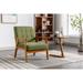 Leisure Arm Chair with Solid Wood Armrest and Feet, Mid-Century Modern Accent Chair, for Living Room Bedroom Studio Chair