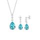 Elli PREMIUM - Tropfen Edel Kristalle 925 Sterling Silber Schmuck-Set Damen