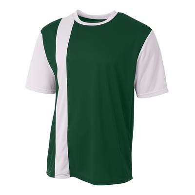 A4 NB3016 Athletic Youth Legend Soccer Jersey T-Shirt in Forest Green/White size 2XS | Polyester A4NB3016