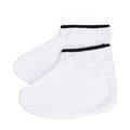1 Pair of Wax Foot Spa Cover Thin Heat Therapy Insulated Cotton Moisturizing Foot Strap (White)